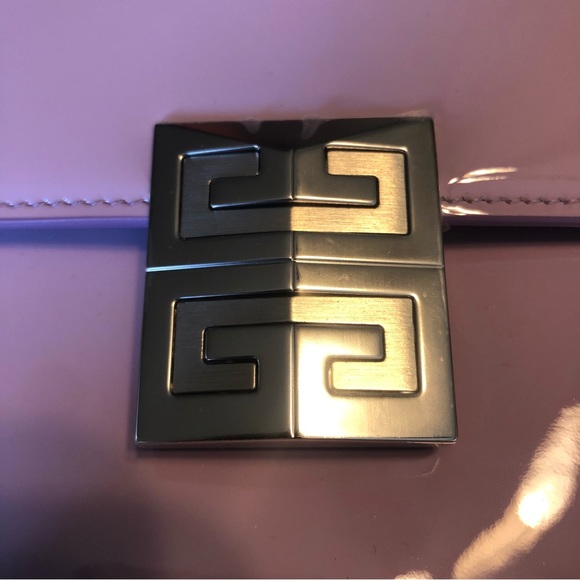 NEW $990 GIVENCHY Mini 4G Patent Leather Crossbody Bag in Lilac! - Picture 9 of 16